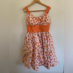 Disney Parks The Dress Shop Orange Bird Retro Dress Size L